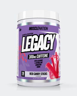 LEGACY Pre Workout Energy - Red Candy Sticks - 30 serves-Pre-Workouts-MNSUPPS0135-745125305851-1-Muscle Nation