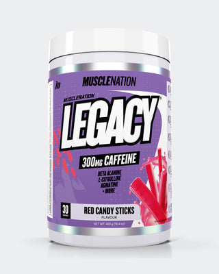 LEGACY Pre Workout Energy - Red Candy Sticks - 30 serves-Pre-Workouts-MNSUPPS0135-745125305851-1-Muscle Nation