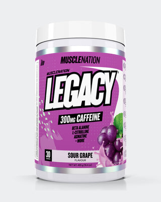 LEGACY Pre Workout Energy - Sour Grape - 30 serves-Pre-Workouts-MNSUPPS0203-764460254280-1-Muscle Nation