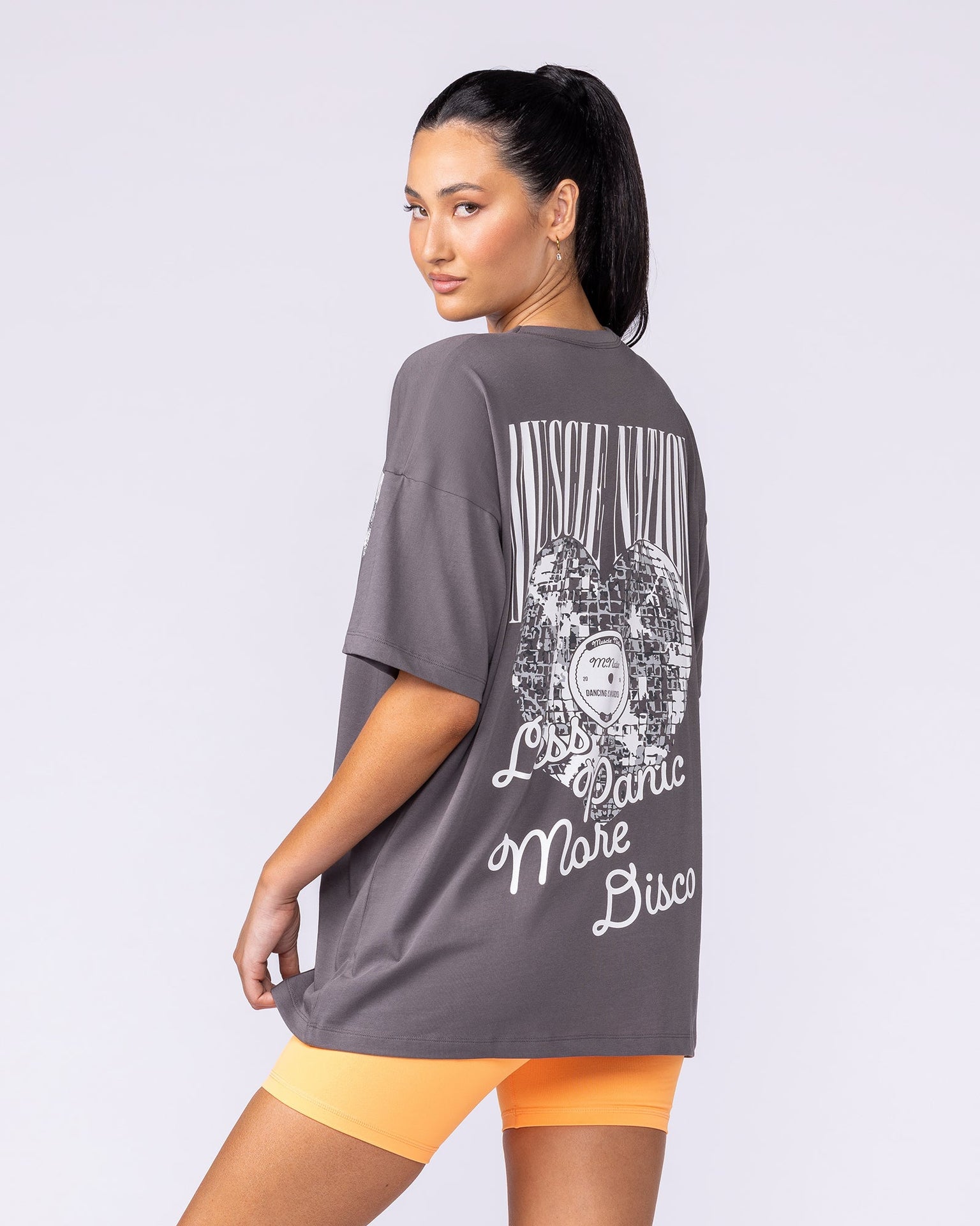 Less Panic More Disco Oversized Tee - Tornado-T-Shirts-XXS-1125144TRNDO-XXS-MNAPPRL46215-3-Muscle Nation