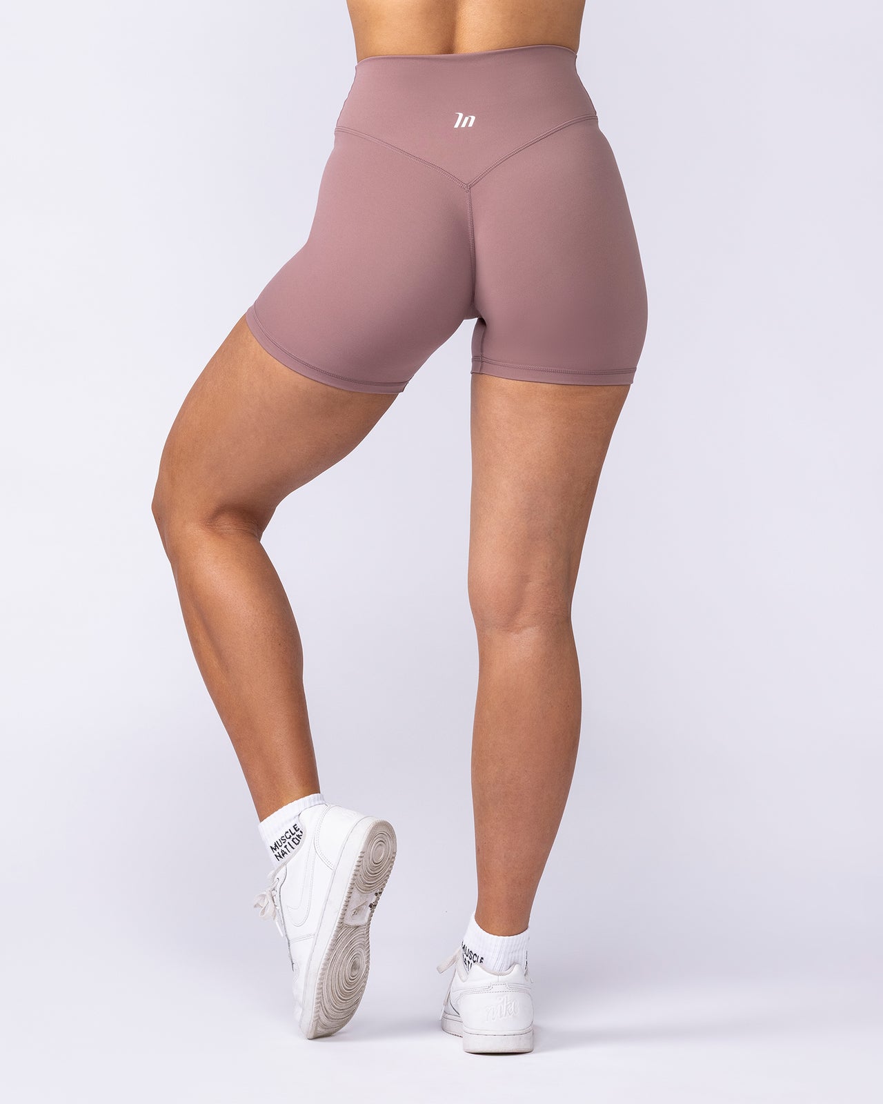 Liberty High Rise Midway Shorts - Mocha Berry