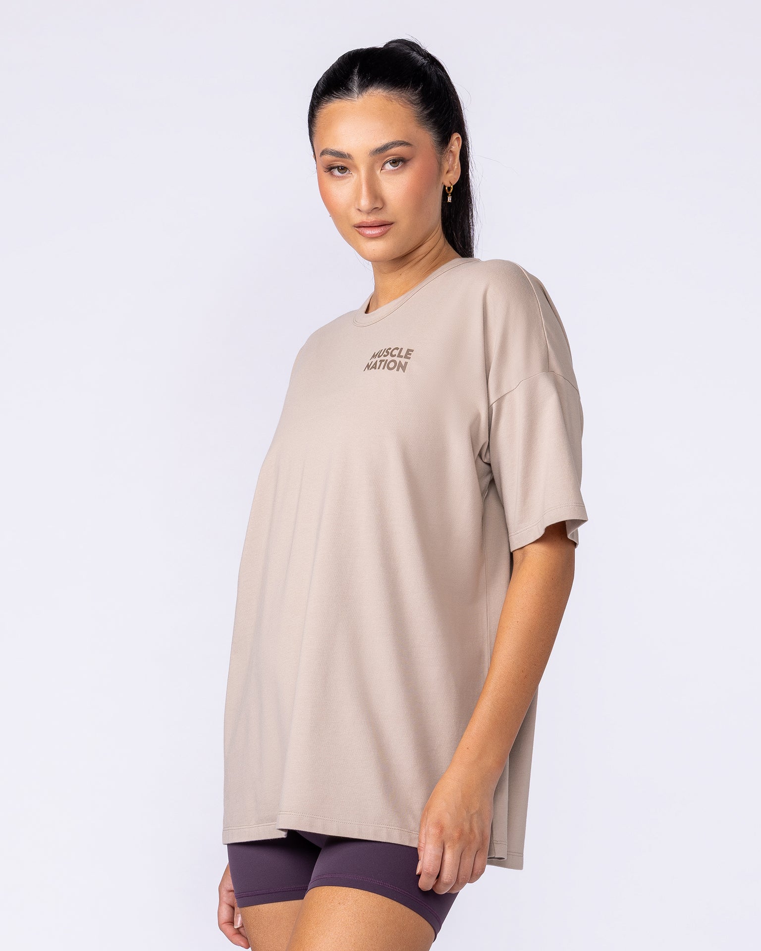 Lifestyle Club Oversized Tee - Sandstorm-T-Shirts-XXS-1125231SDSTM-XXS-MNAPPRL46251-2-Muscle Nation
