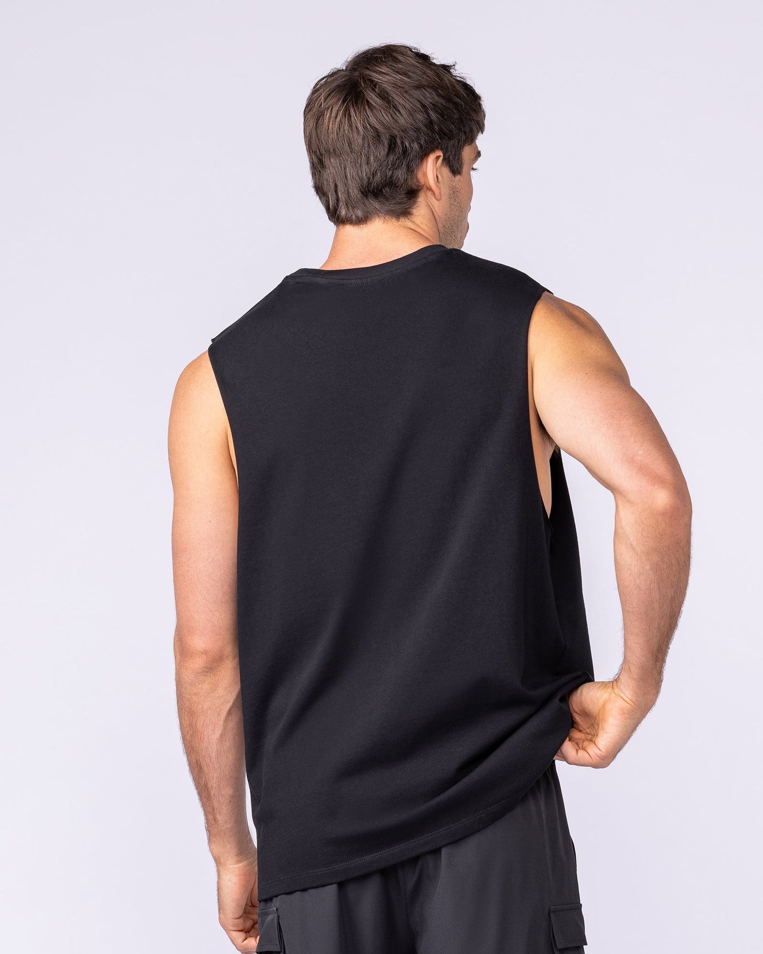 Lifestyle Training Tank - Black-Singlets & Tanks-S-1125220BLK-S-MNAPPRL47509-4-Muscle Nation