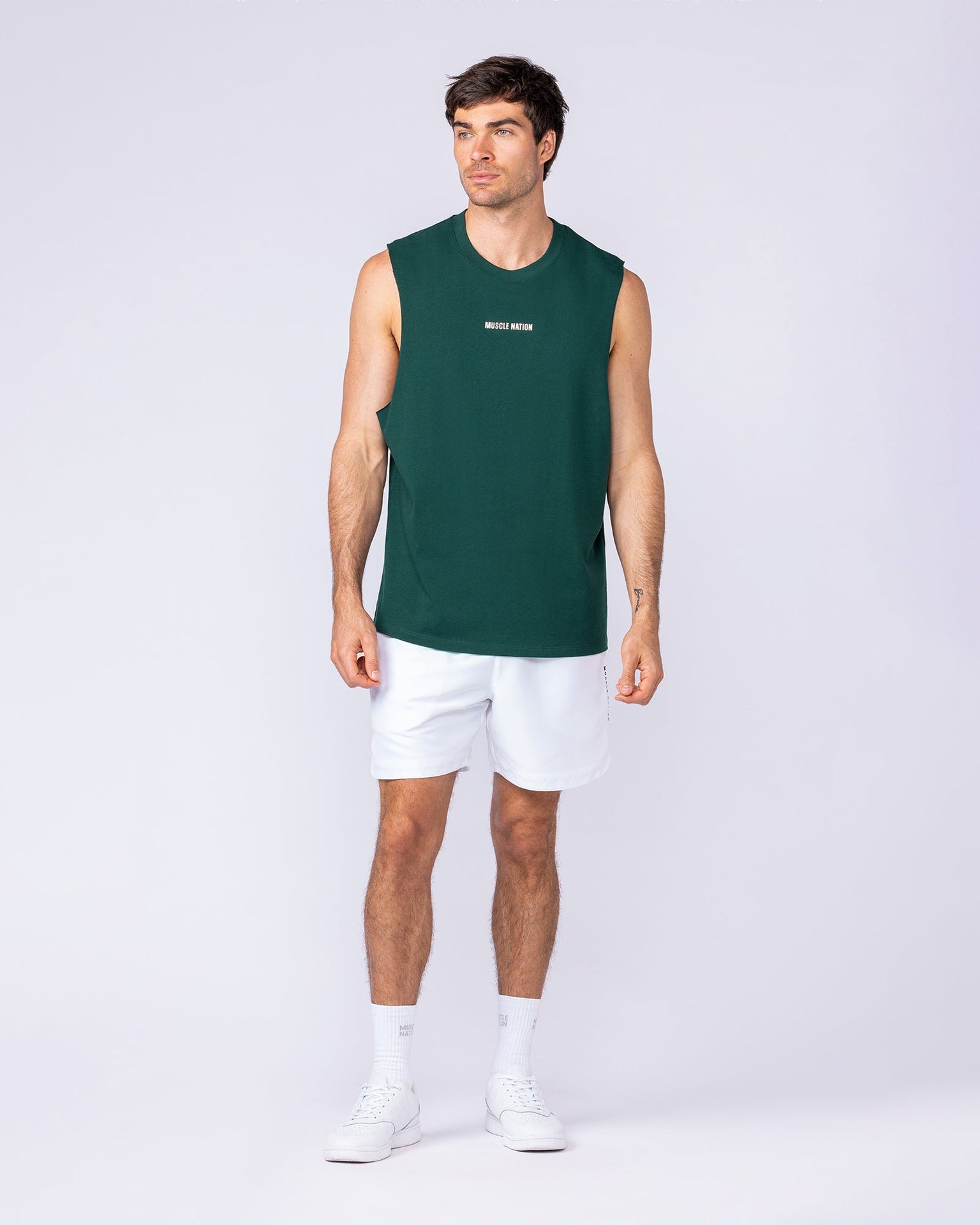 Lifestyle Training Tank - Sporting Green-Singlets & Tanks-S-1125220SPTGRN-S-MNAPPRL47502-5-Muscle Nation
