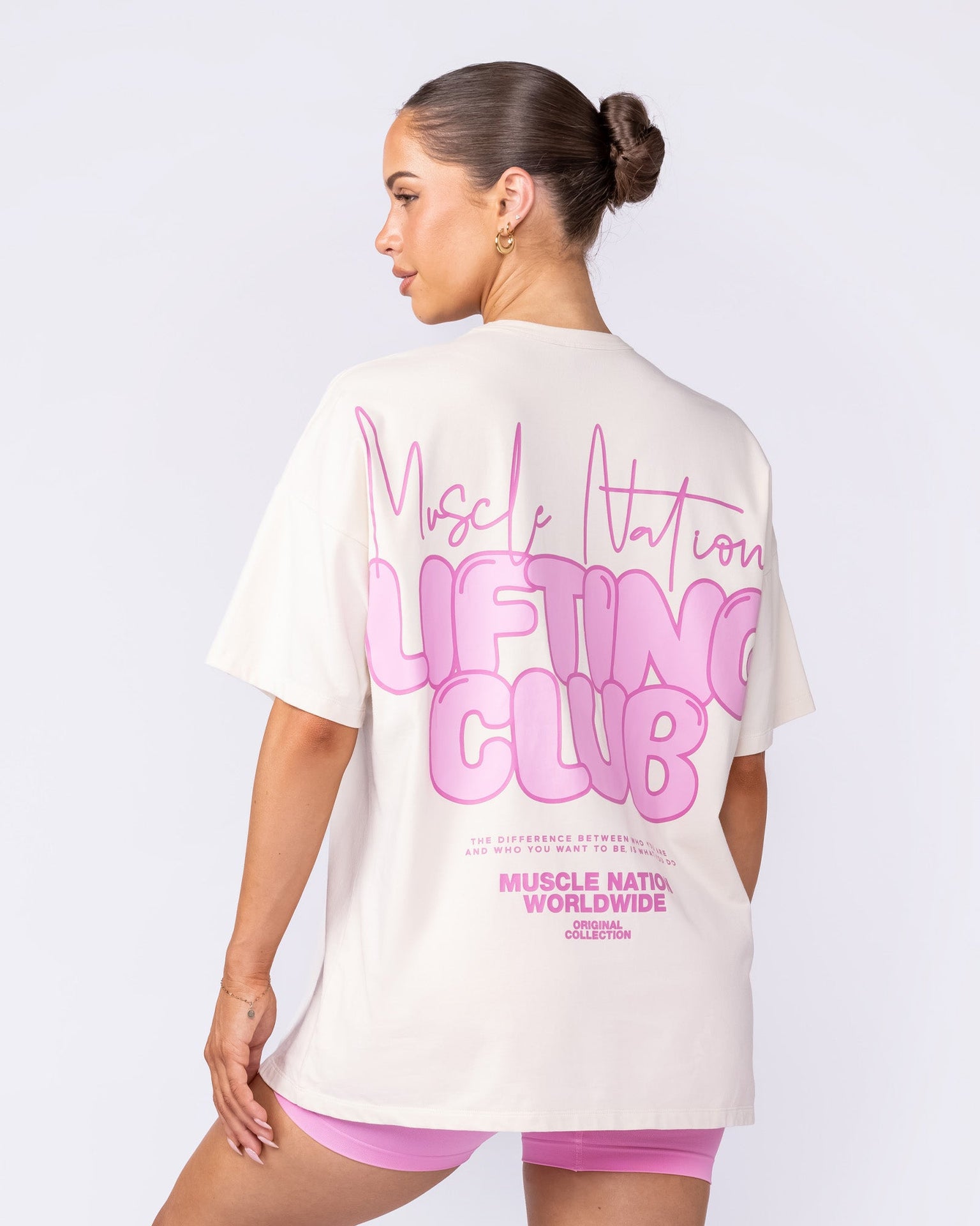 Lifting Club Oversized Tee - Dew / Pink-T-Shirts-XXS-122503DEWPNK-XXS-MNAPPRL48130-2-Muscle Nation