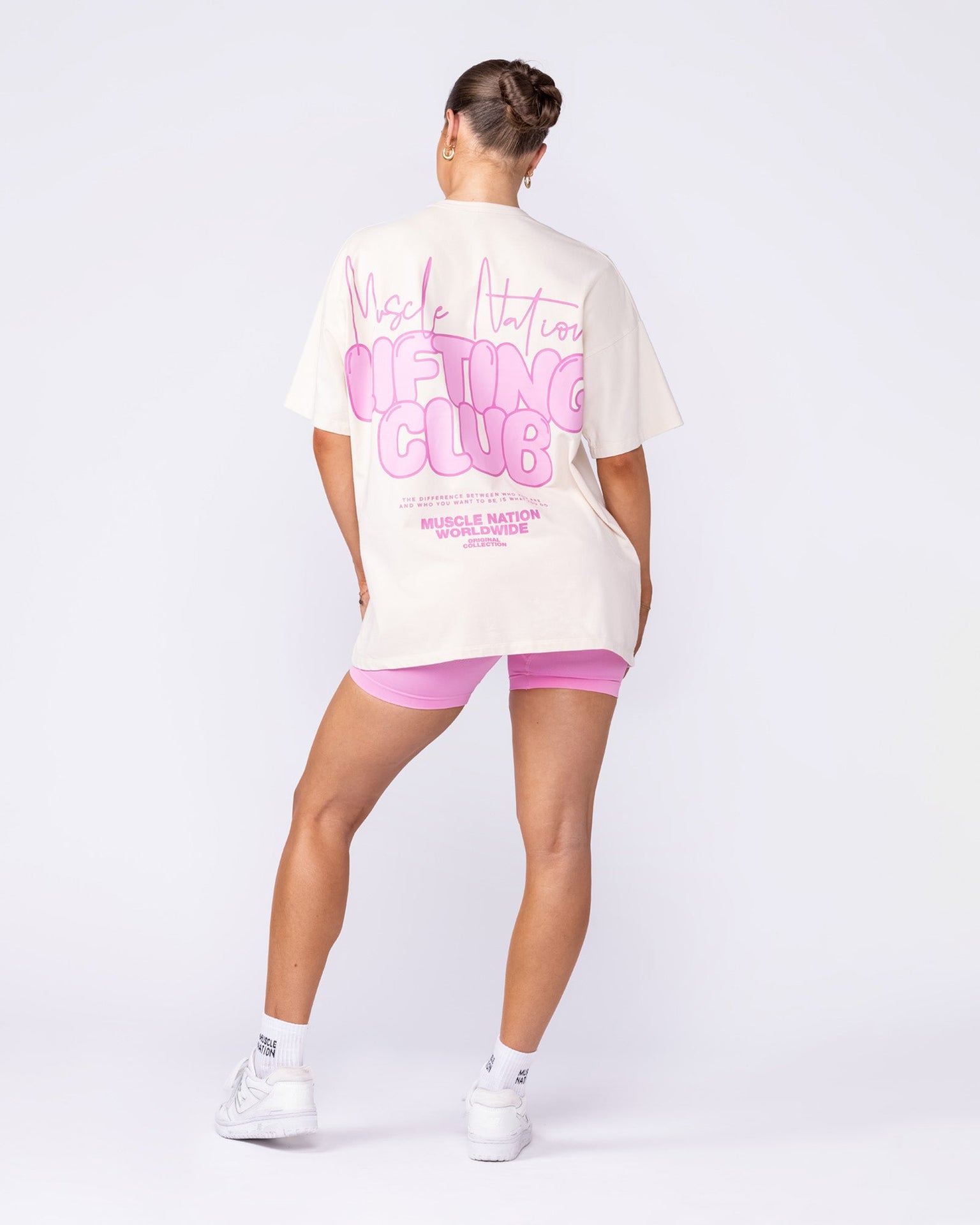 Lifting Club Oversized Tee - Dew / Pink-T-Shirts-XXS-122503DEWPNK-XXS-MNAPPRL48130-6-Muscle Nation