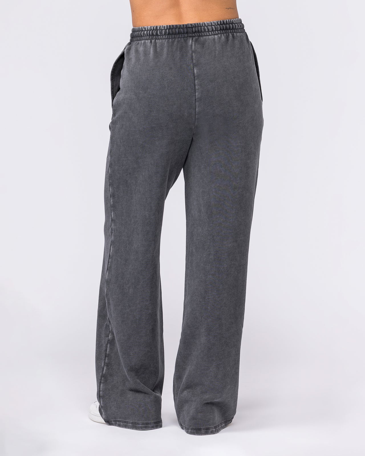 Loopback Straight Leg Vintage Trackies - Washed Black-Bottoms-XXS-032626WSHBLK-XXS-MNAPPRL49305-5-Muscle Nation