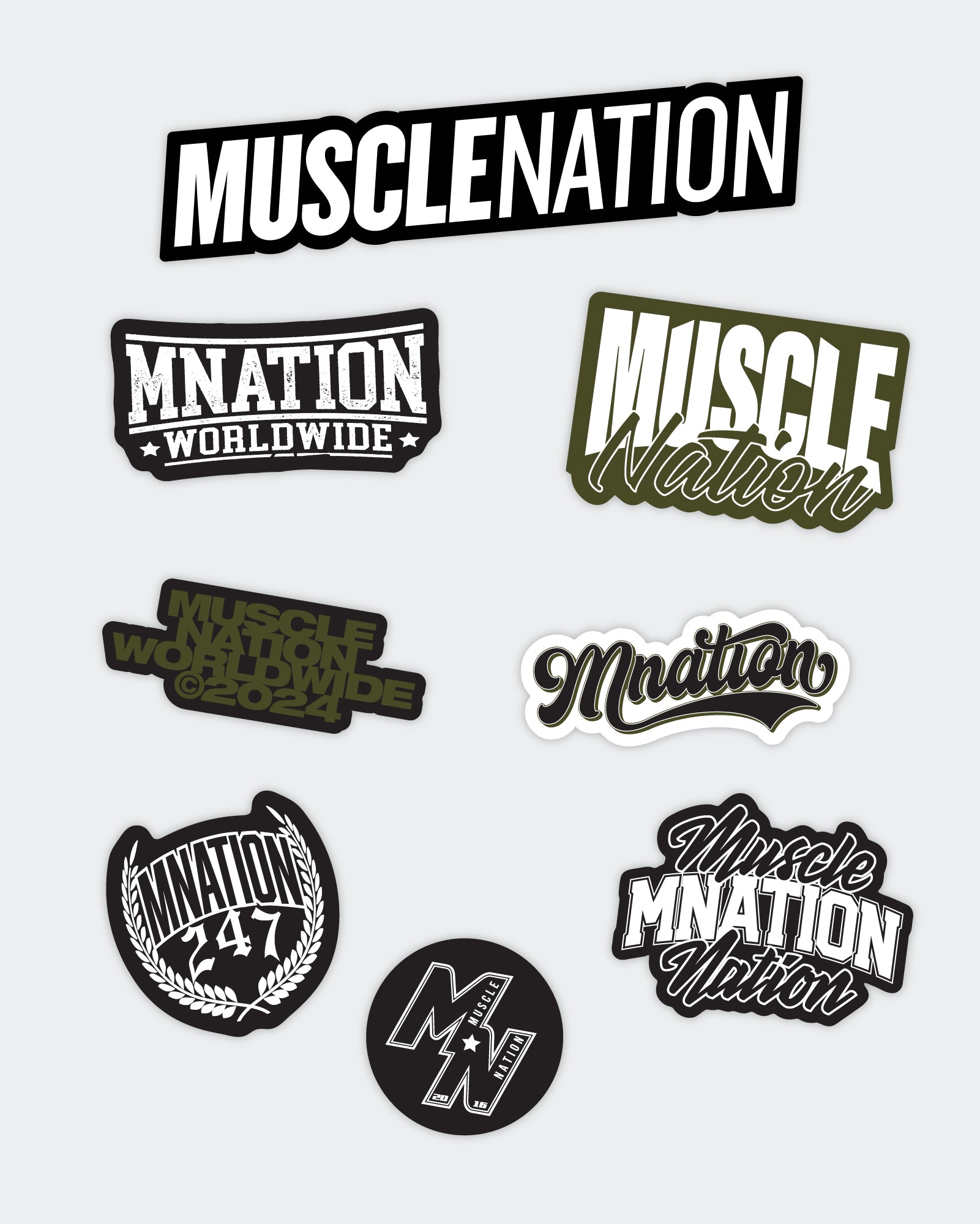 MN Sticker Pack - Multi – Muscle Nation