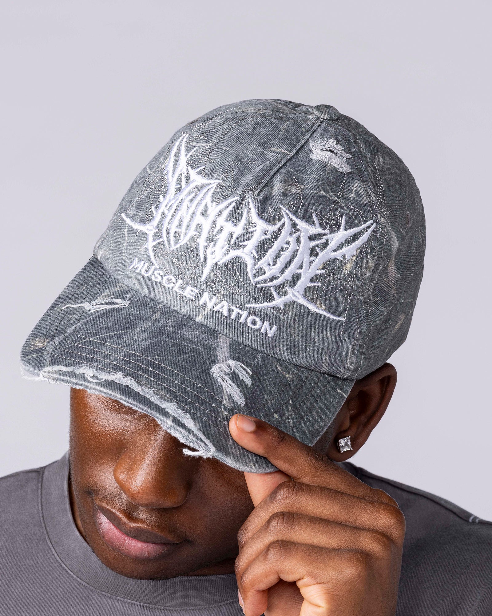 Gothic Dad Cap - Washed Tree Camo