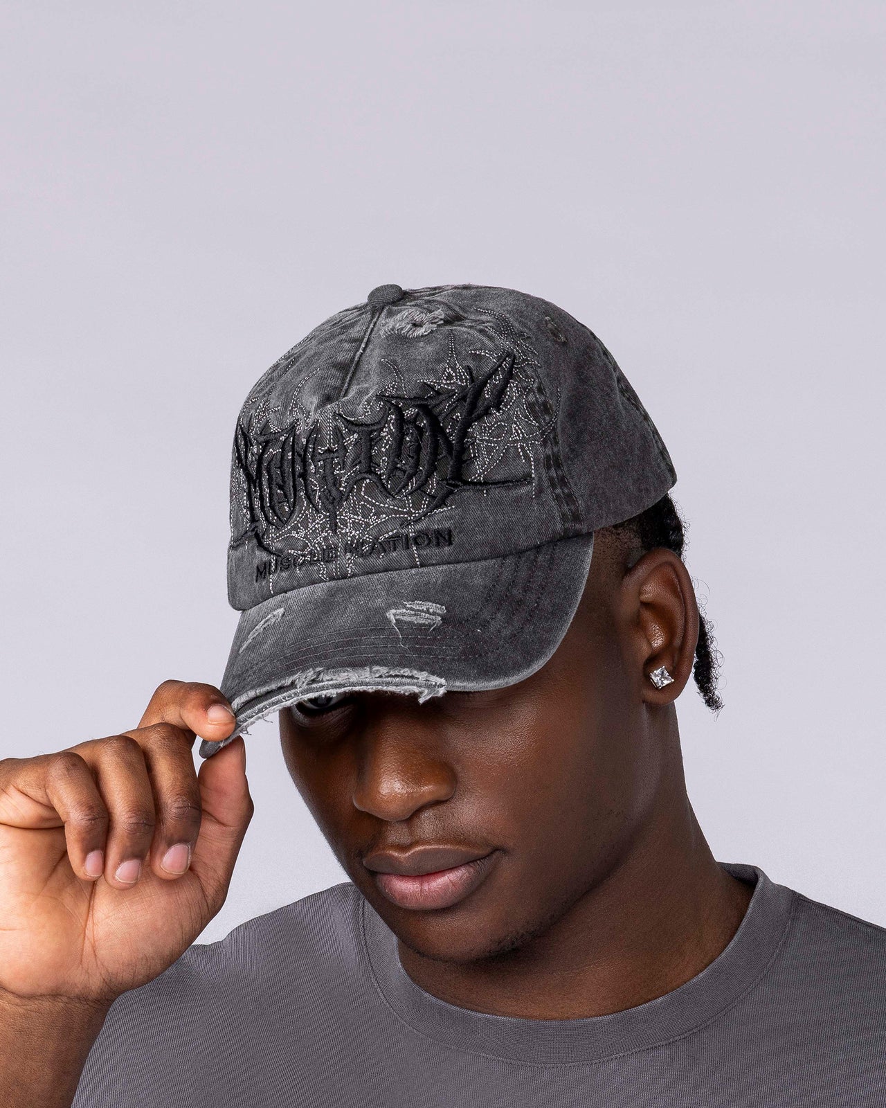 Gothic Dad Cap - Washed Dark Grey