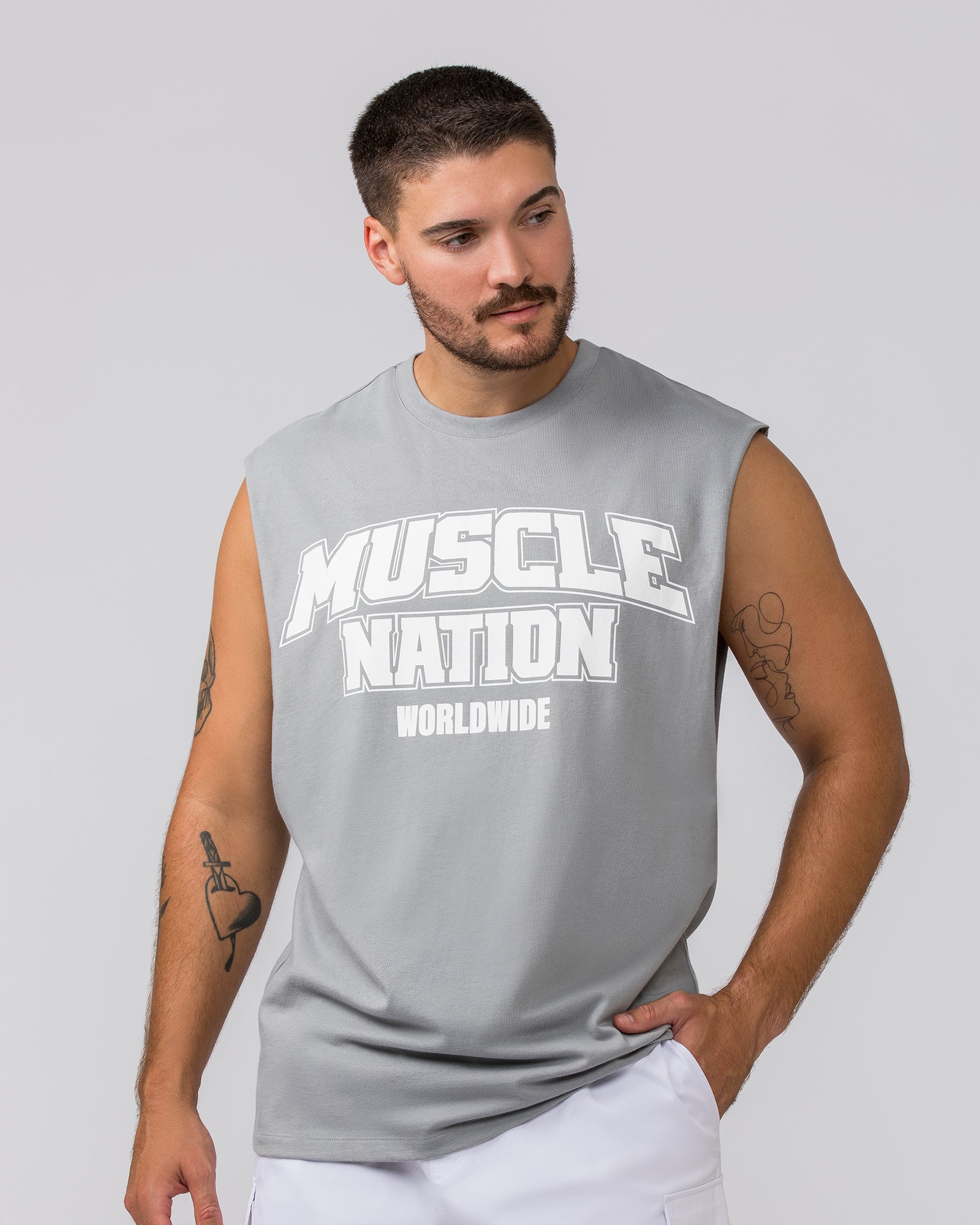 Lifting Muscle Tank - Jet Grey-Singlets & Tanks-S-022439JETGRY-S-MNAPPRL30804-2-Muscle Nation