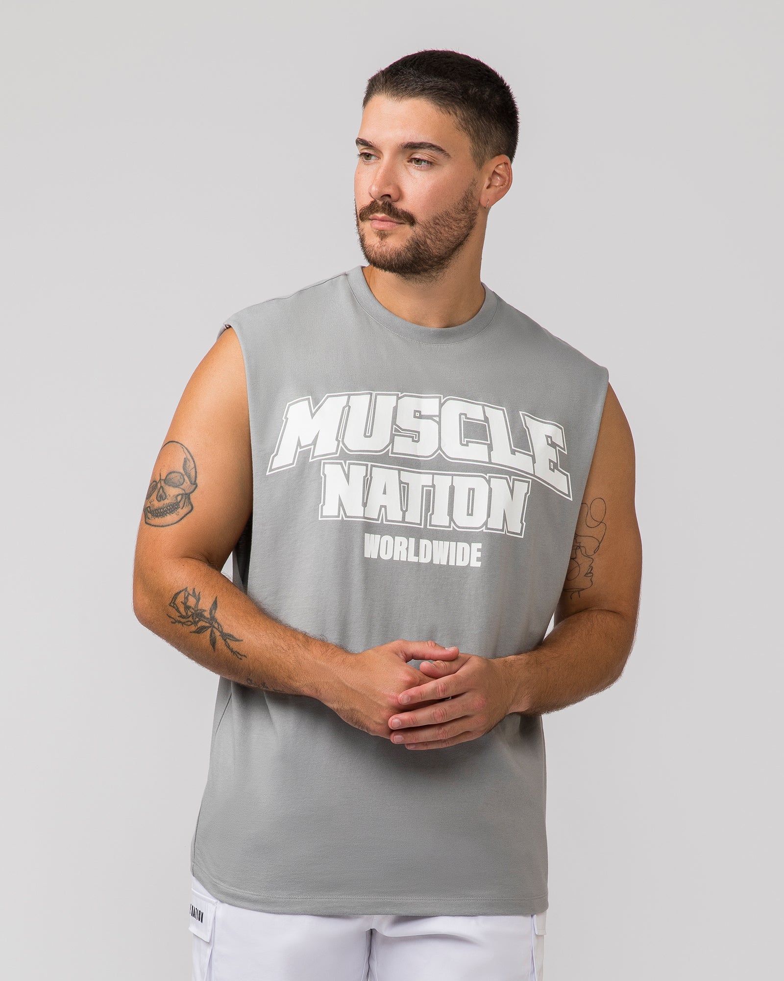 Lifting Muscle Tank - Jet Grey-Singlets & Tanks-S-022439JETGRY-S-MNAPPRL30804-1-Muscle Nation