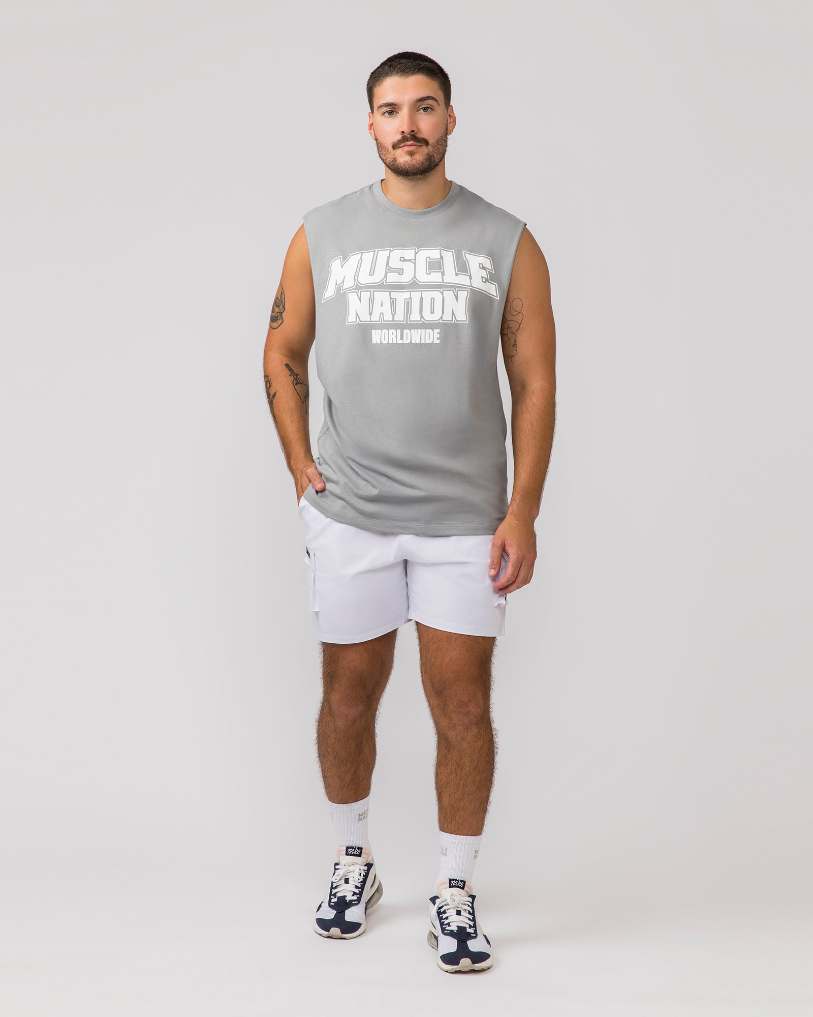 Lifting Muscle Tank - Jet Grey-Singlets & Tanks-S-022439JETGRY-S-MNAPPRL30804-6-Muscle Nation