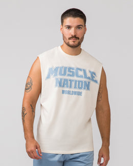 Lifting Muscle Tank - Travertine-Singlets & Tanks-S-022439TRAV-S-MNAPPRL30811-1-Muscle Nation