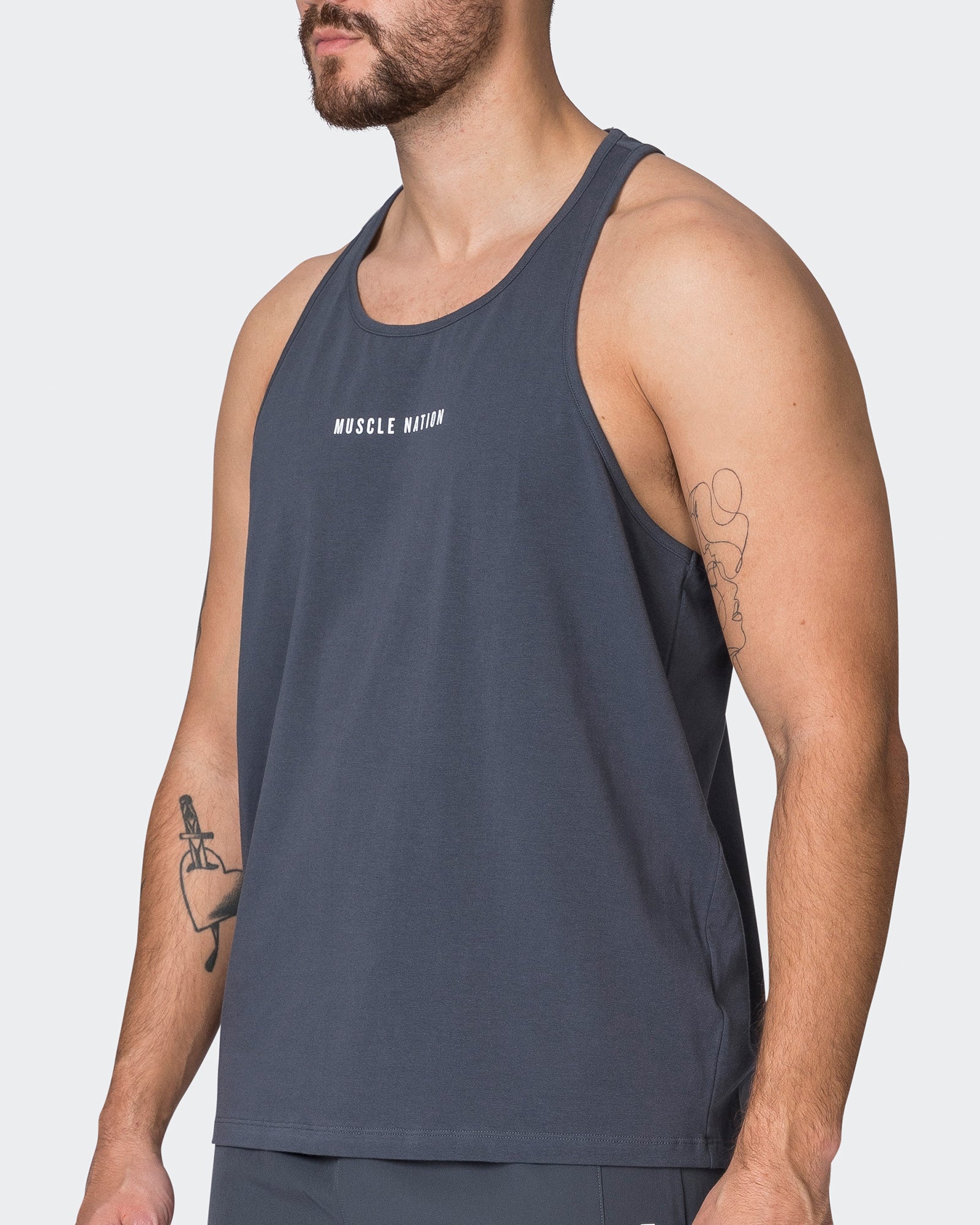 Infinite Y Back Singlet - Thunder-Singlets & Tanks-S-072301THNDR-S-MNAPPRL25380-4-Muscle Nation