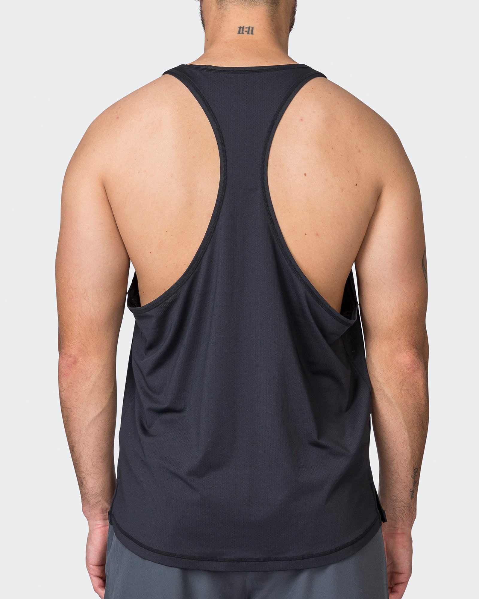 Mesh Y Back Singlet - Black-Singlets & Tanks-S-072344BLK-S-MNAPPRL25597-5-Muscle Nation