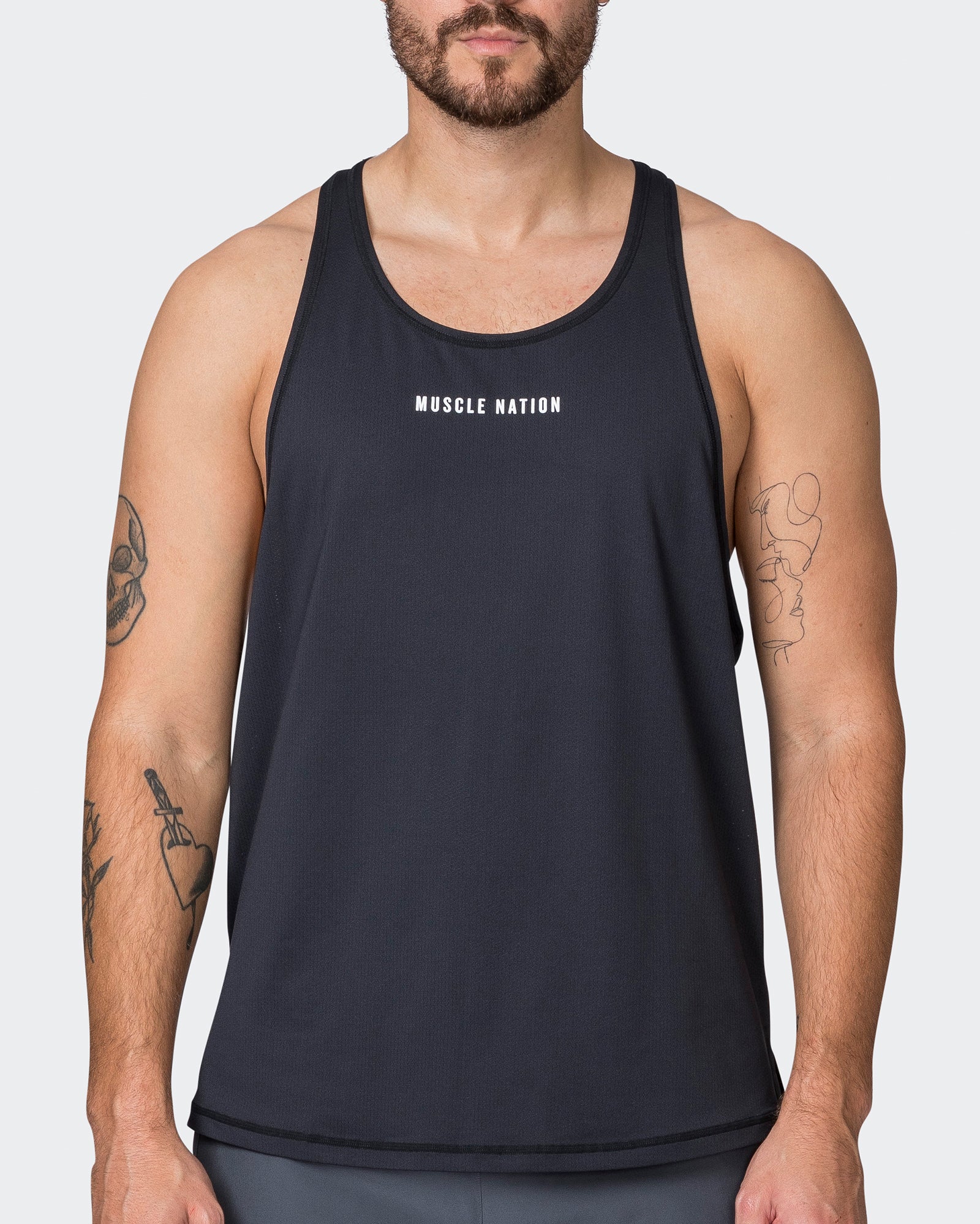 Mesh Y Back Singlet - Black-Singlets & Tanks-S-072344BLK-S-MNAPPRL25597-8-Muscle Nation