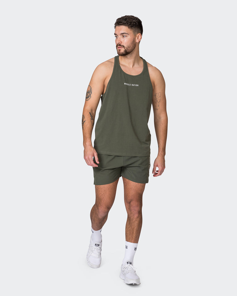 Infinite Y Back Singlet - Dark Khaki-Singlets & Tanks-S-072301DKHAKI-S-MNAPPRL25366-7-Muscle Nation