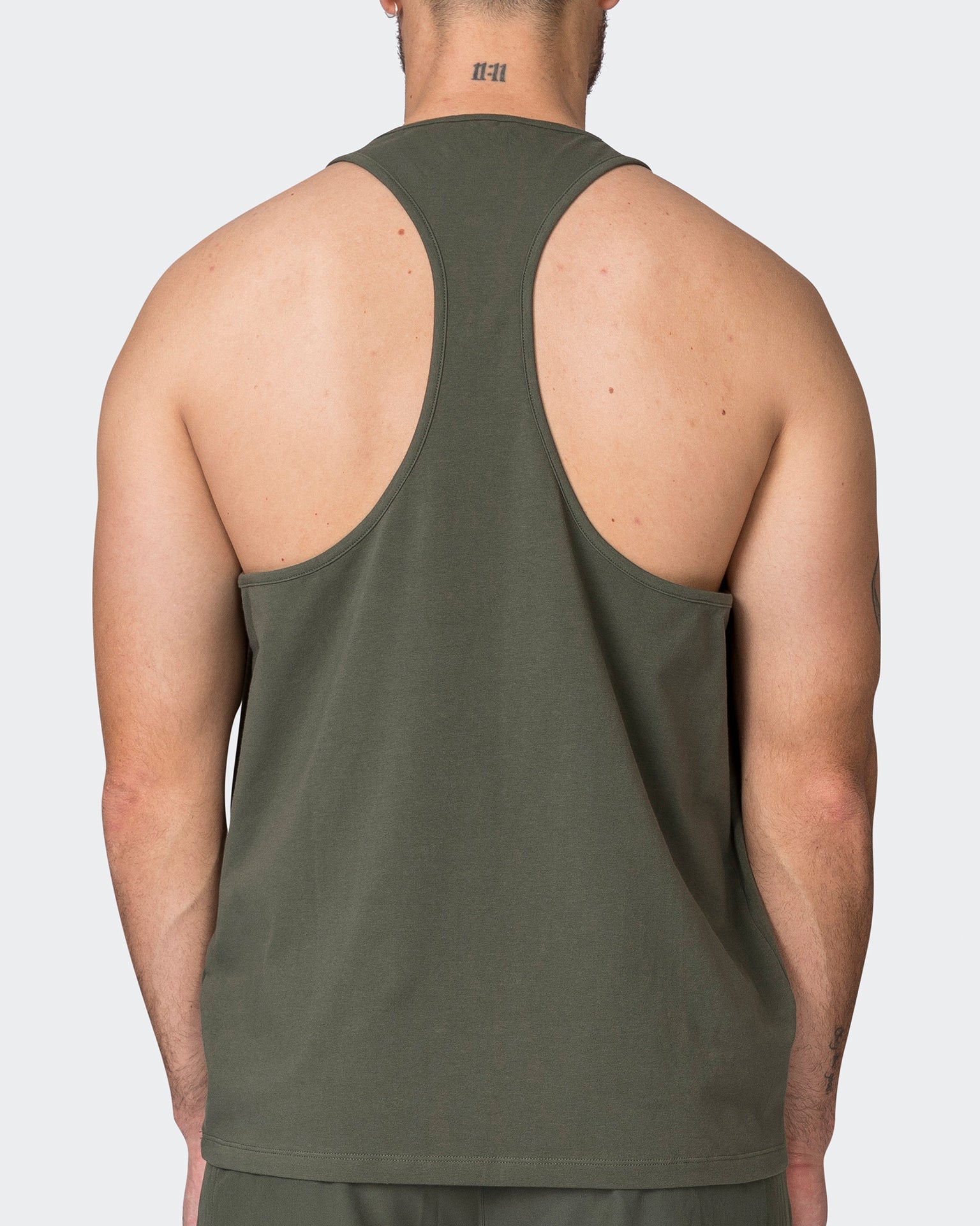 Infinite Y Back Singlet - Dark Khaki-Singlets & Tanks-S-072301DKHAKI-S-MNAPPRL25366-6-Muscle Nation