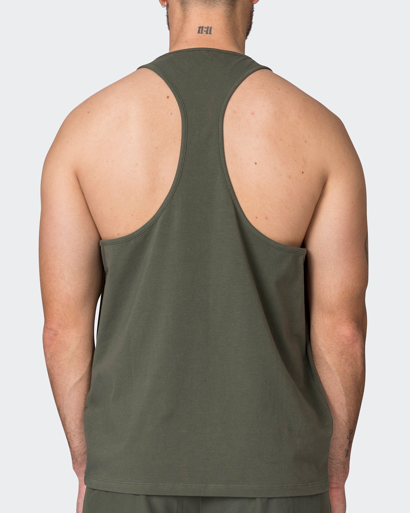 Infinite Y Back Singlet - Dark Khaki-Singlets & Tanks-S-072301DKHAKI-S-MNAPPRL25366-6-Muscle Nation