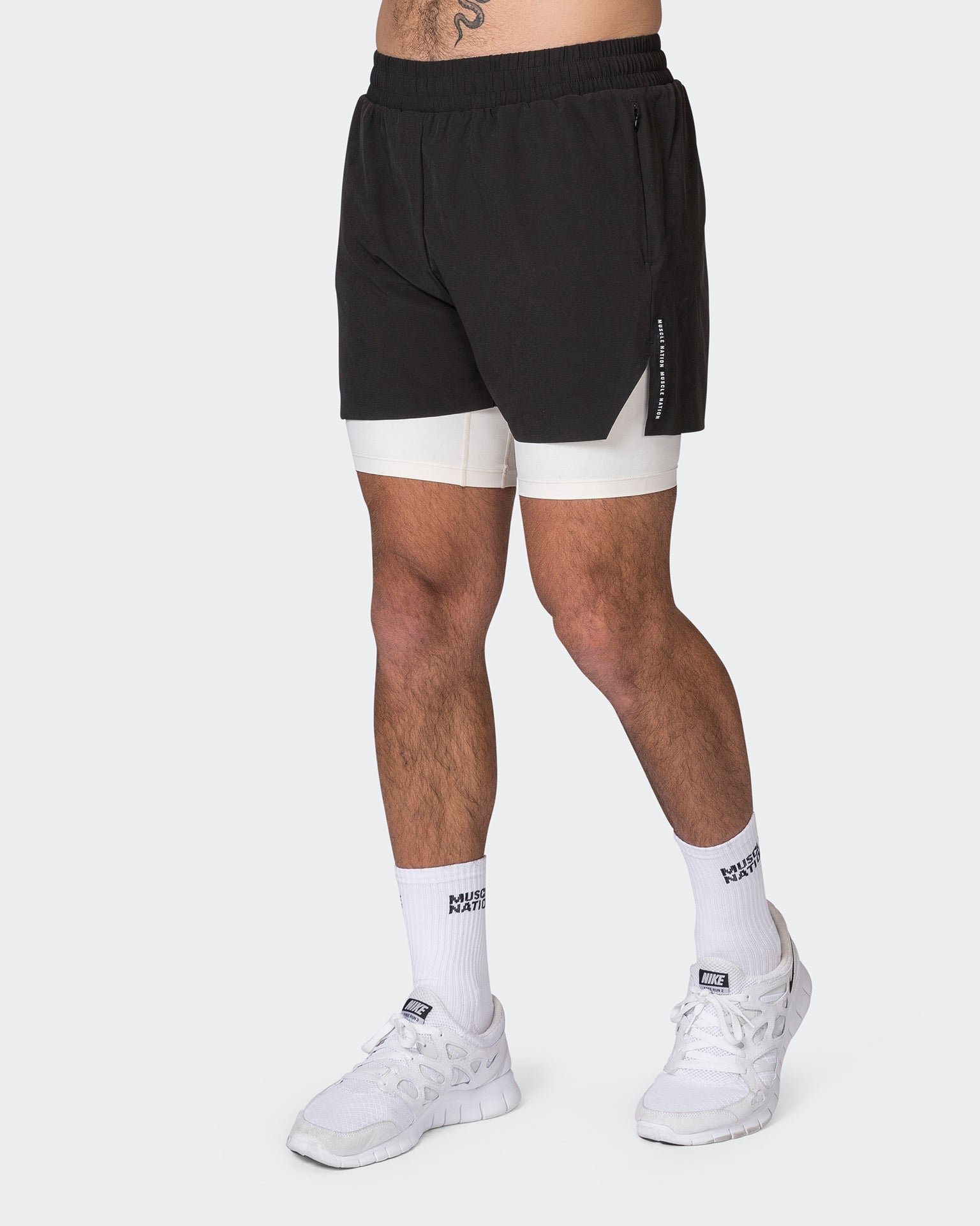 Replay 3" Shorts - Black/Travertine-Shorts-S-052334BLK-S-MNAPPRL25191-3-Muscle Nation