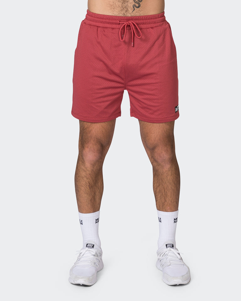 Lay Up 5" Shorts - Dusty Red-Shorts-S-072311DTSYRD-S-MNAPPRL25506-2-Muscle Nation