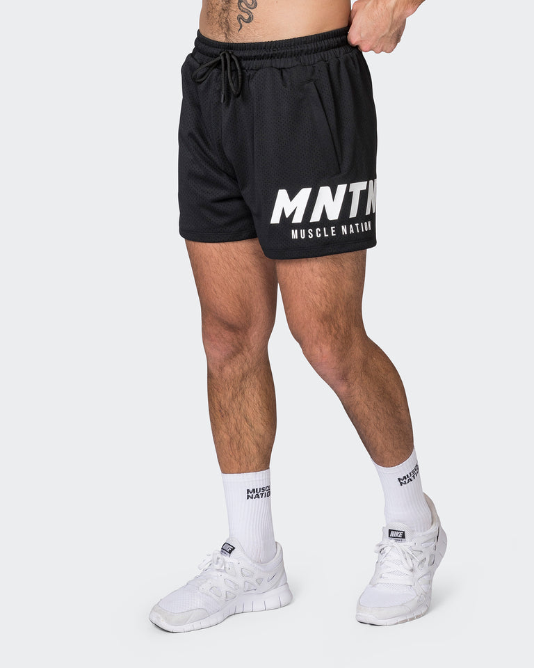 MNTN Lay Up 3.5" Shorts - Black-Shorts-S-052332BLK-S-MNAPPRL25142-2-Muscle Nation