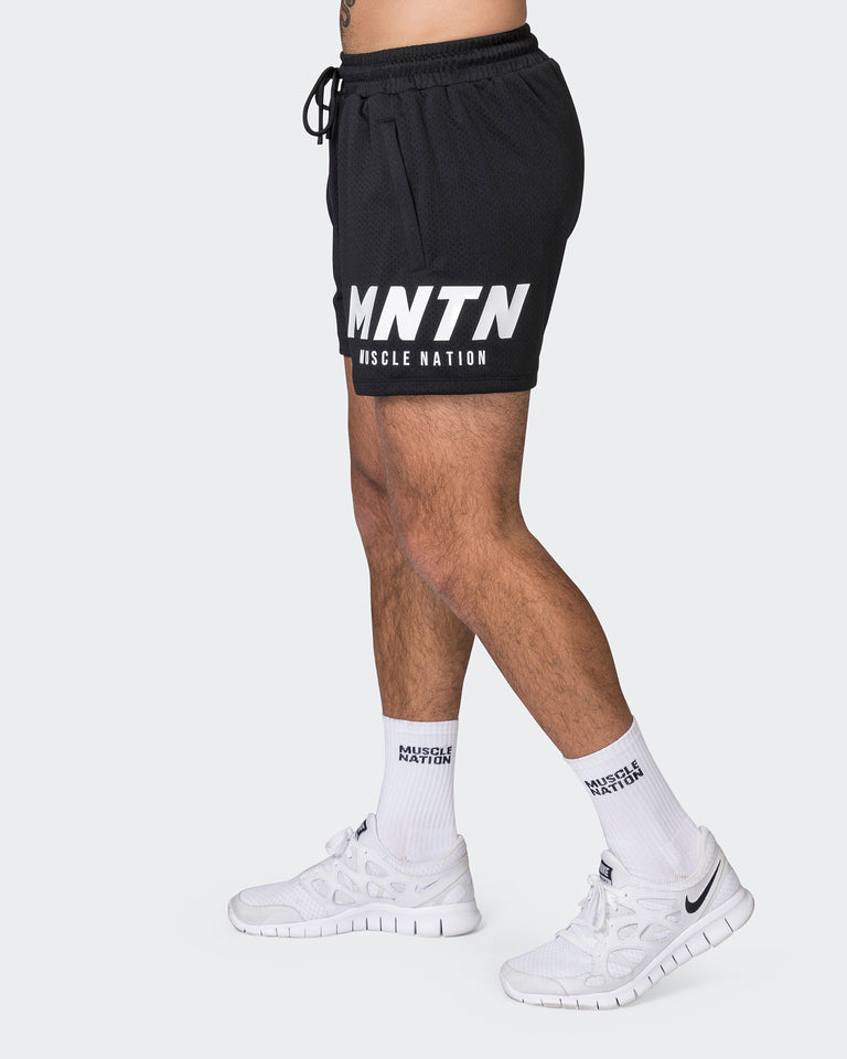 MNTN Lay Up 3.5" Shorts - Black-Shorts-S-052332BLK-S-MNAPPRL25142-5-Muscle Nation