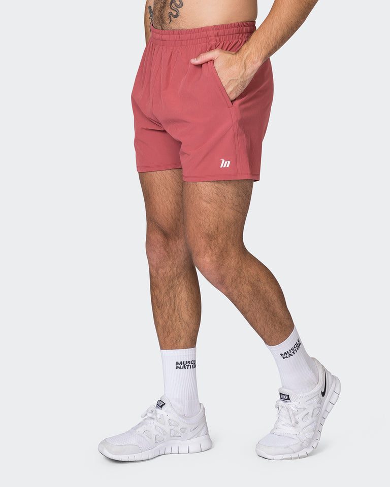New Heights 4" Shorts - Dusty Red-Shorts-S-072309DTSYRD-S-MNAPPRL25457-1-Muscle Nation
