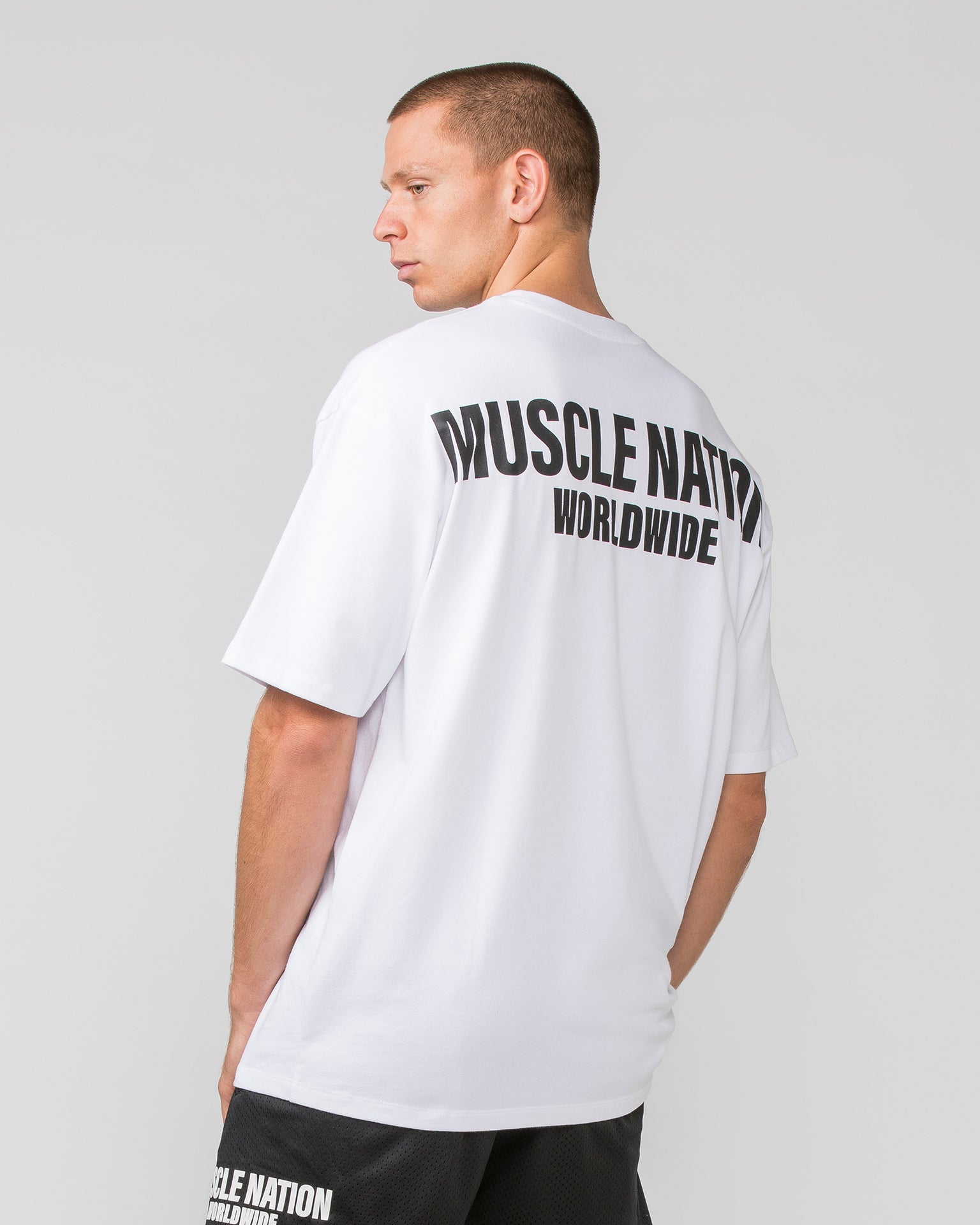 Worldwide Pump Cover - White-T-Shirts-XS-062401WHT-XS-MNAPPRL31713-4-Muscle Nation