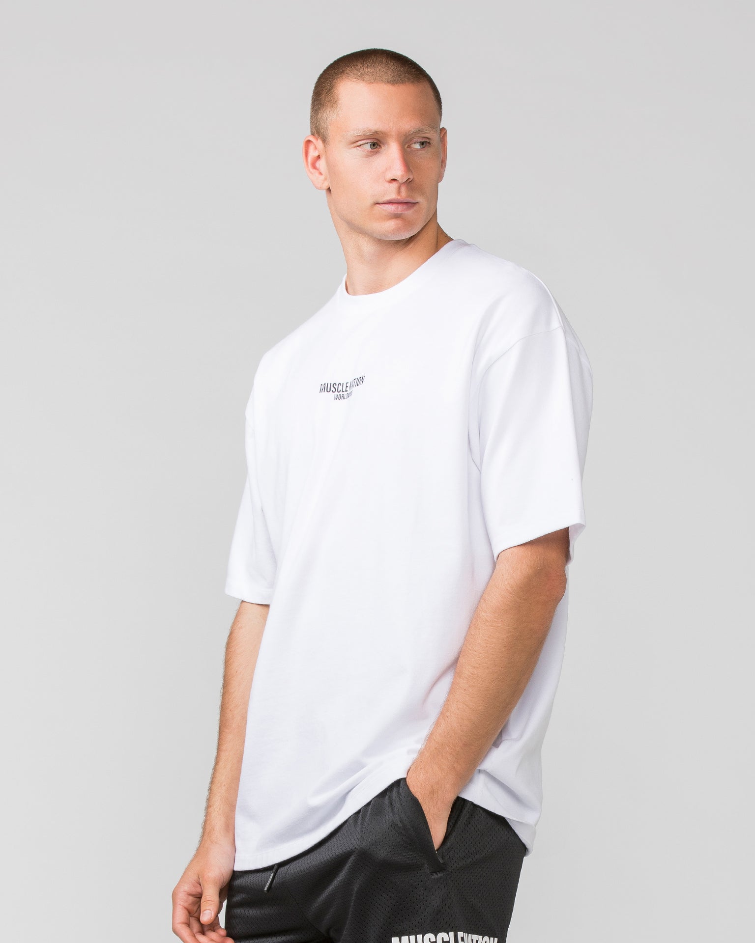 Worldwide Pump Cover - White-T-Shirts-XS-062401WHT-XS-MNAPPRL31713-3-Muscle Nation