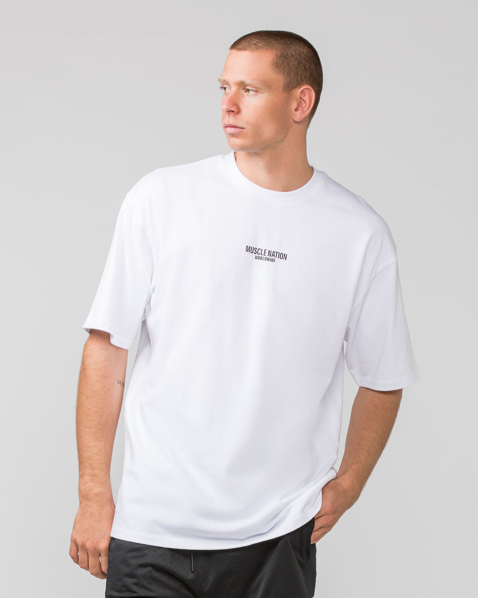 Worldwide Pump Cover - White-T-Shirts-XS-062401WHT-XS-MNAPPRL31713-2-Muscle Nation