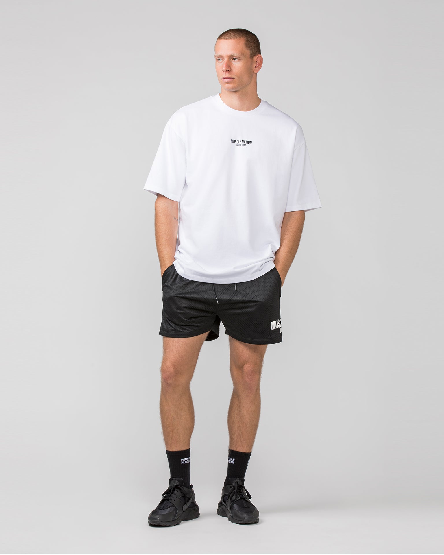 Worldwide Pump Cover - White-T-Shirts-XS-062401WHT-XS-MNAPPRL31713-6-Muscle Nation