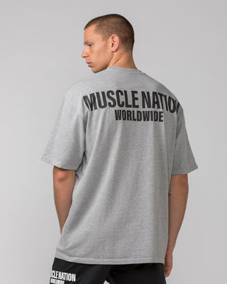 Worldwide Pump Cover - Grey Marl-T-Shirts-XS-062401GRYMRL-XS-MNAPPRL31721-1-Muscle Nation