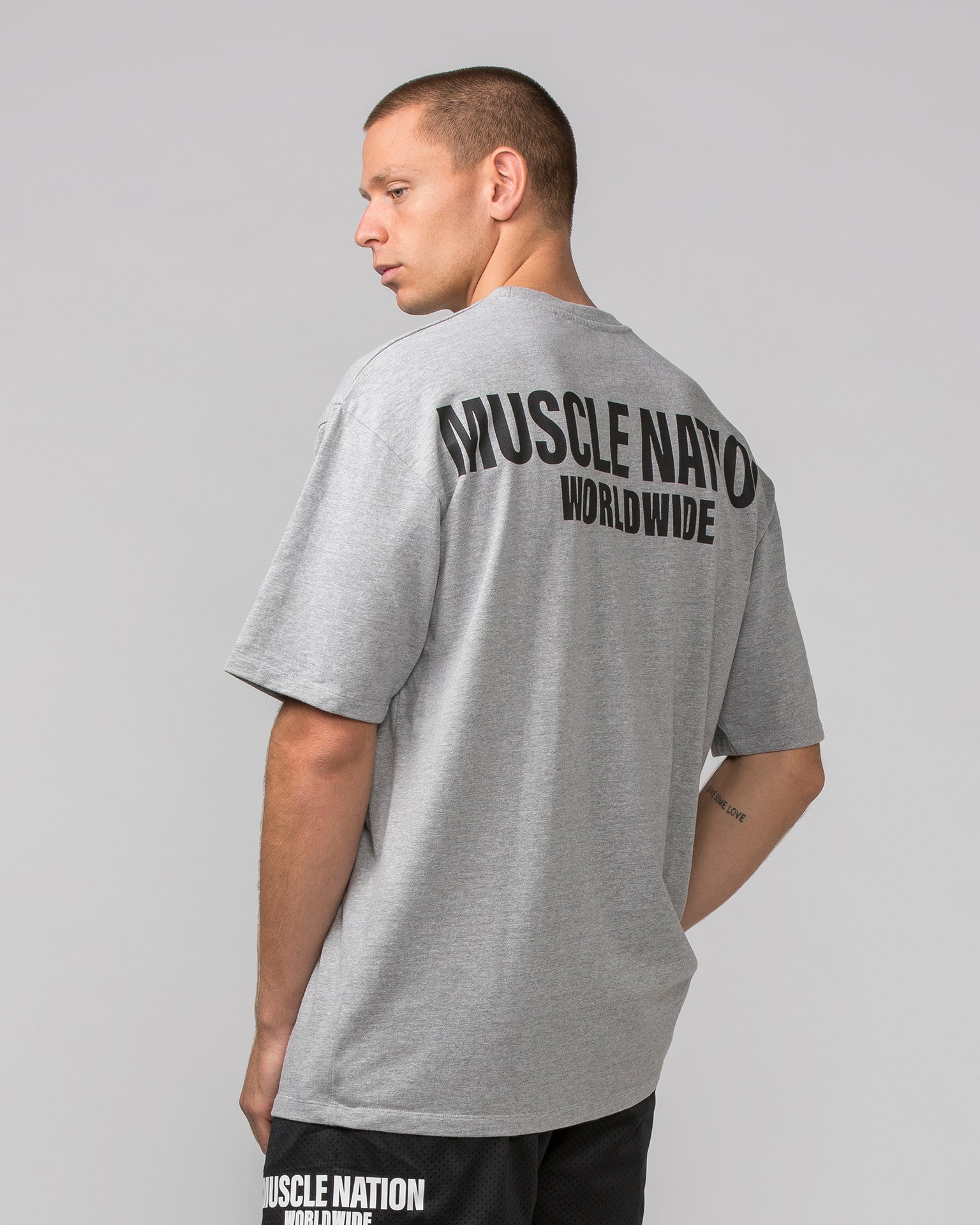 Worldwide Pump Cover - Grey Marl-T-Shirts-XS-062401GRYMRL-XS-MNAPPRL31721-4-Muscle Nation