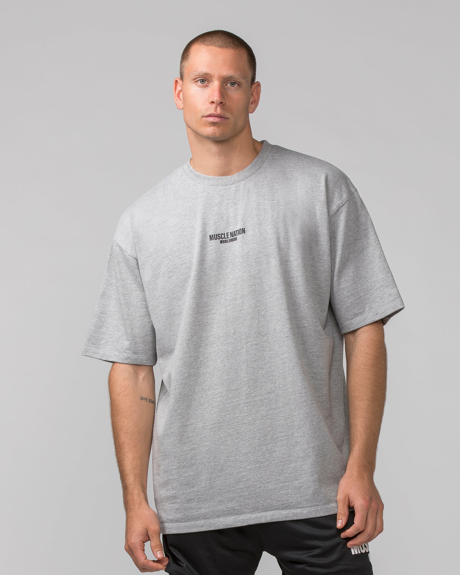 Worldwide Pump Cover - Grey Marl-T-Shirts-XS-062401GRYMRL-XS-MNAPPRL31721-2-Muscle Nation