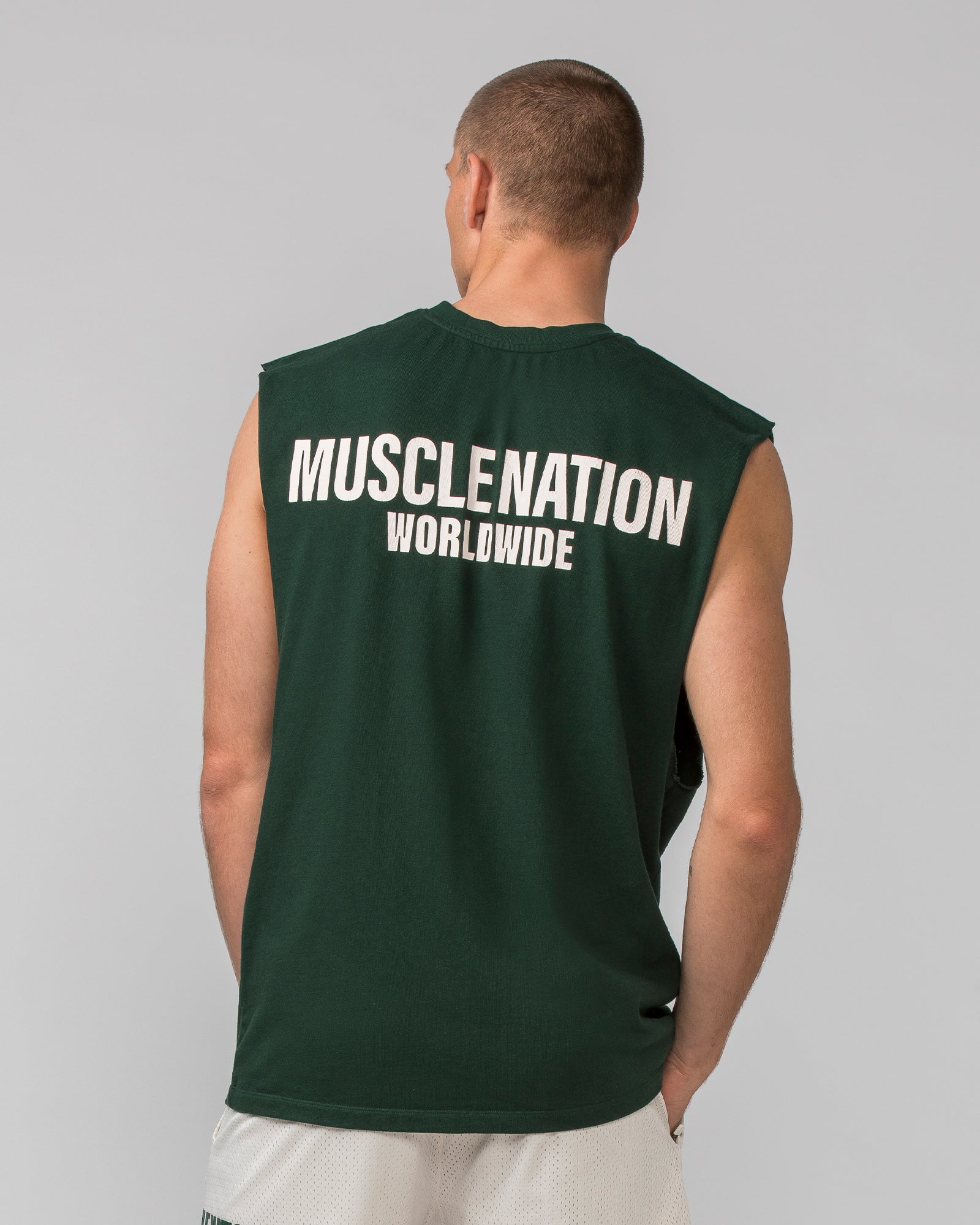 Worldwide Muscle Tank - Forest Green-Singlets & Tanks-S-062402 FRSGRN-S-MNAPPRL31751-4-Muscle Nation