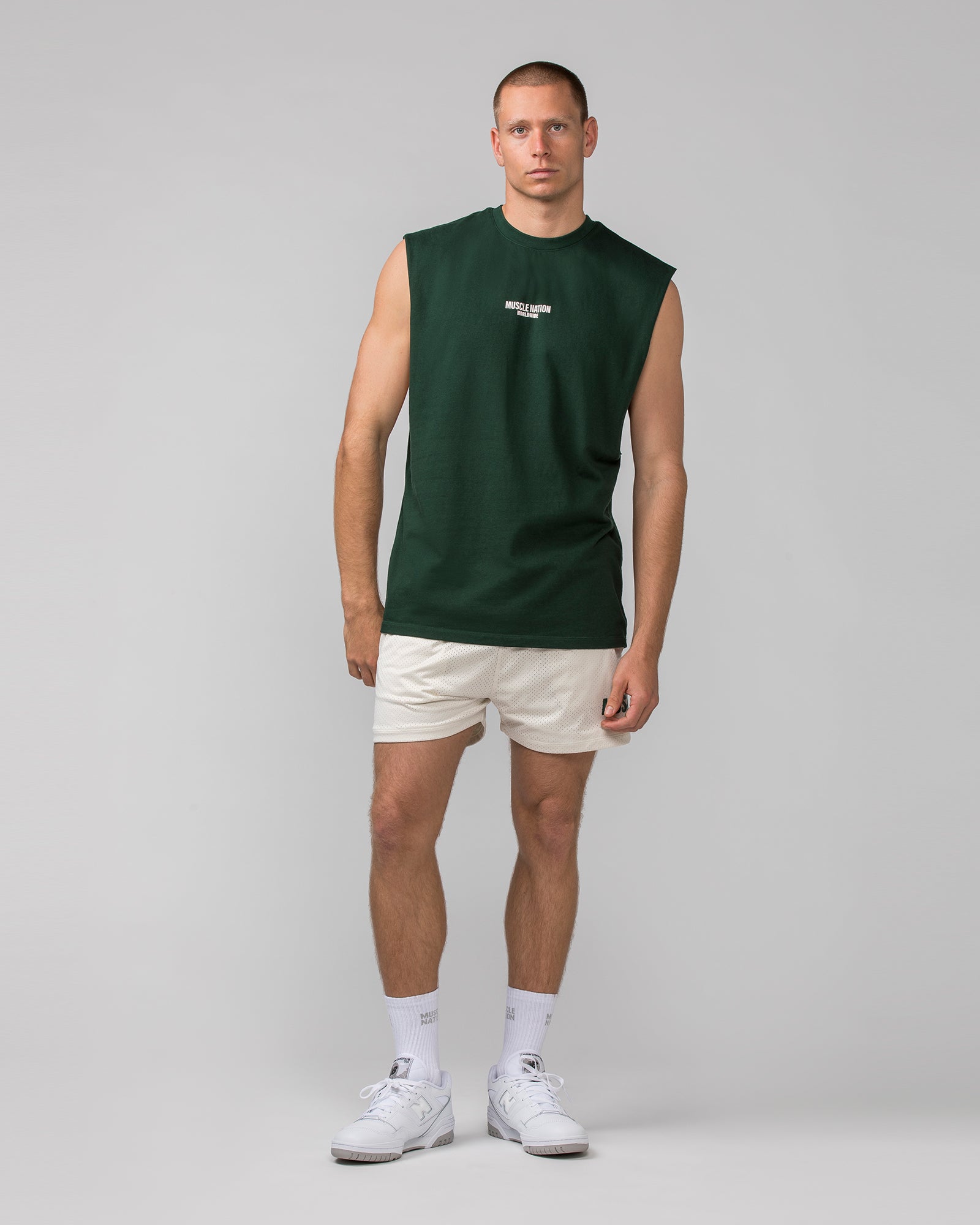 Worldwide Muscle Tank - Forest Green-Singlets & Tanks-S-062402 FRSGRN-S-MNAPPRL31751-5-Muscle Nation