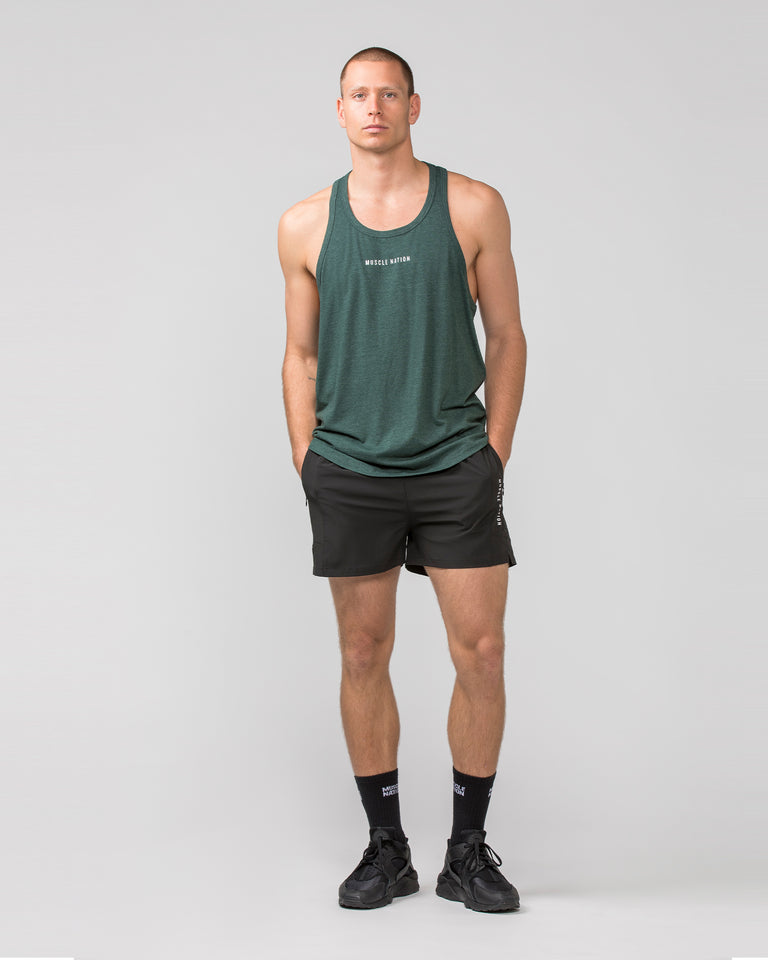 Striker Y Back Singlet - Forest Green Marl-Singlets & Tanks-S-062403FGMF-S-MNAPPRL31793-6-Muscle Nation