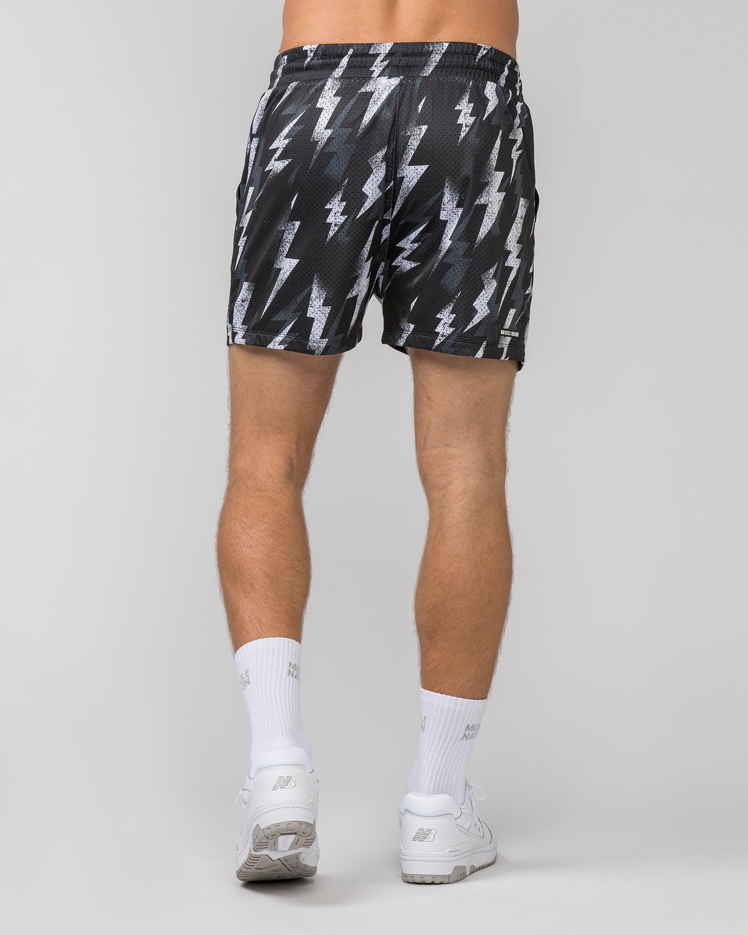 Lay Up 3.5" Shorts - Electric Bolt Print-Shorts-S-052419 ELBLTP-S-MNAPPRL30367-5-Muscle Nation