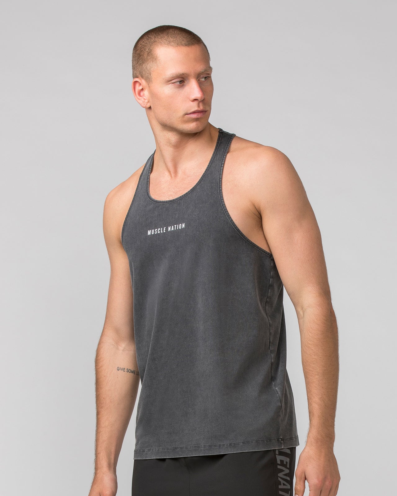 Infinite Y Back Singlet - Washed Black-Singlets & Tanks-S-032448WSHBLK-S-MNAPPRL30578-2-Muscle Nation