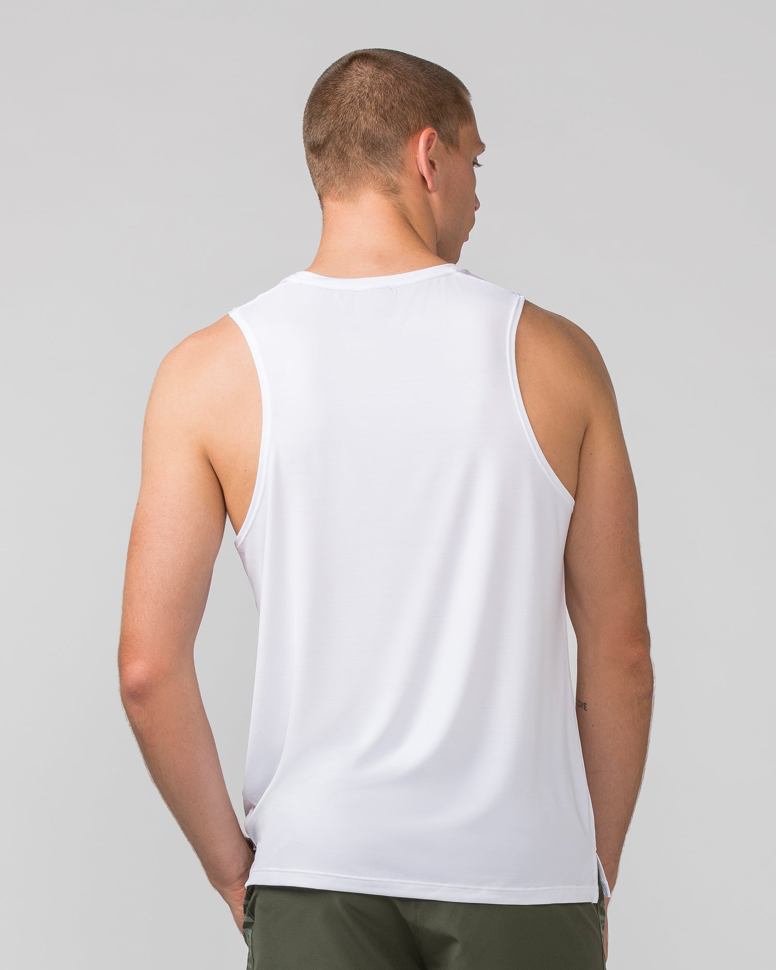 MN Active Running Tank - White-Singlets & Tanks-S-022485WHT-S-MNAPPRL30246-4-Muscle Nation