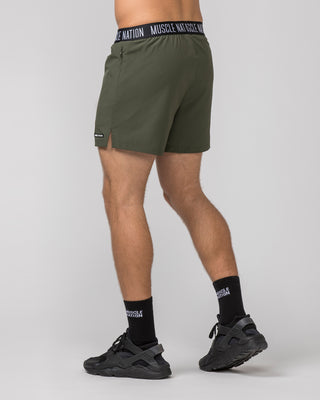 Level Up Training 4" Shorts - Dark Khaki-Shorts-S-112364DKHAKI-S-MNAPPRL28251-2-Muscle Nation