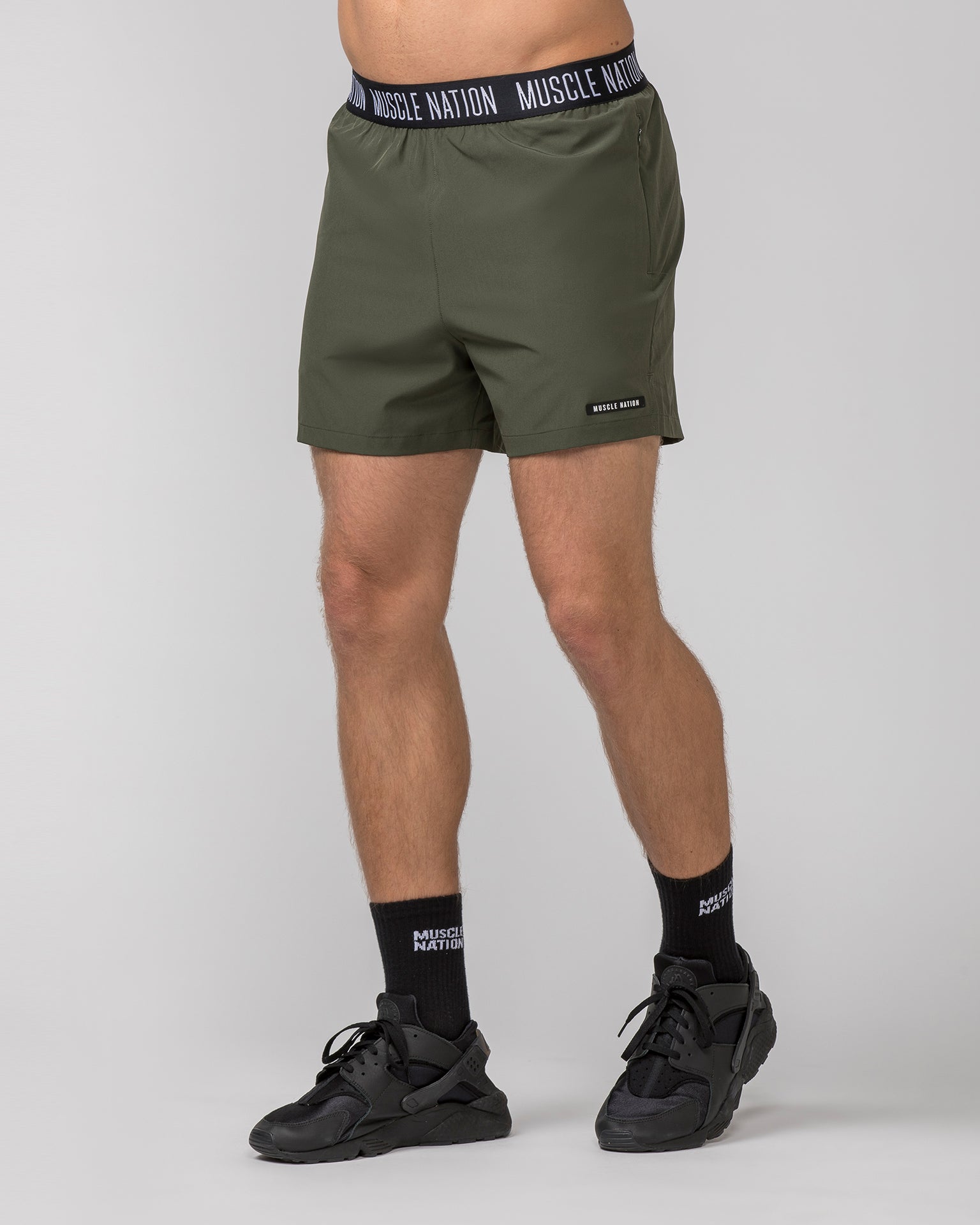 Level Up Training 4" Shorts - Dark Khaki-Shorts-S-112364DKHAKI-S-MNAPPRL28251-3-Muscle Nation