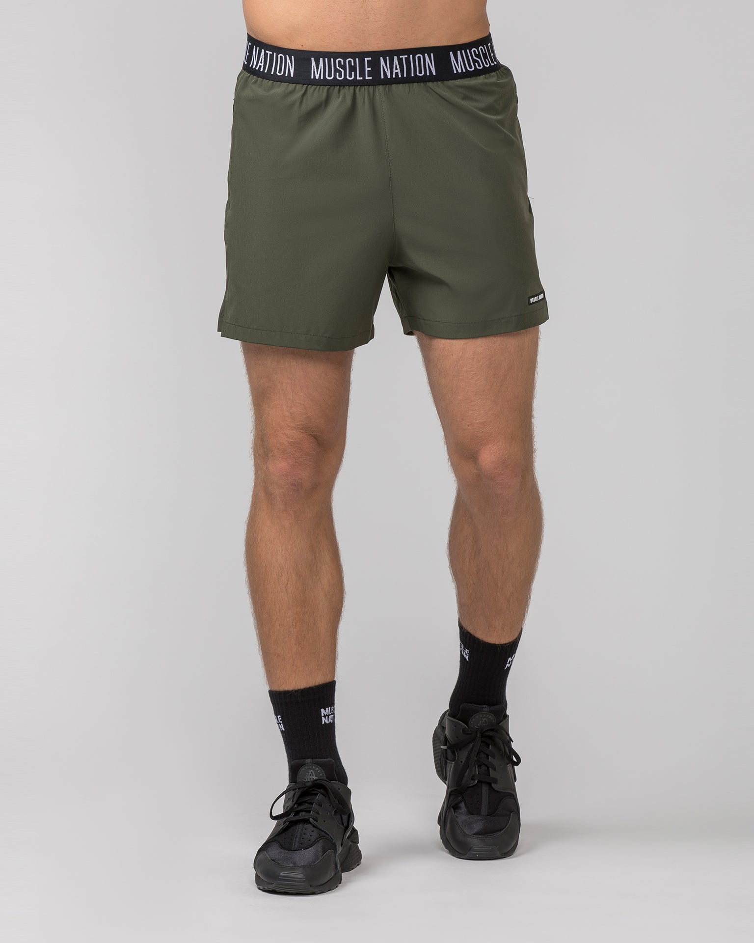 Level Up Training 4" Shorts - Dark Khaki-Shorts-S-112364DKHAKI-S-MNAPPRL28251-2-Muscle Nation