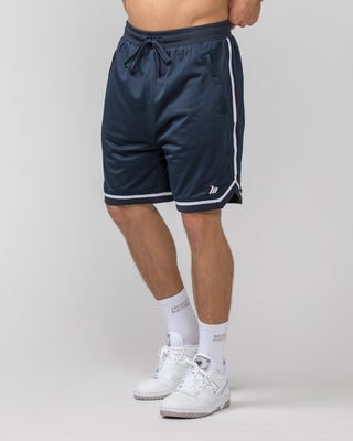 Mens 8" Basketball Shorts - Navy-Shorts-S-042366NAVY-S-MNAPPRL22417-1-Muscle Nation