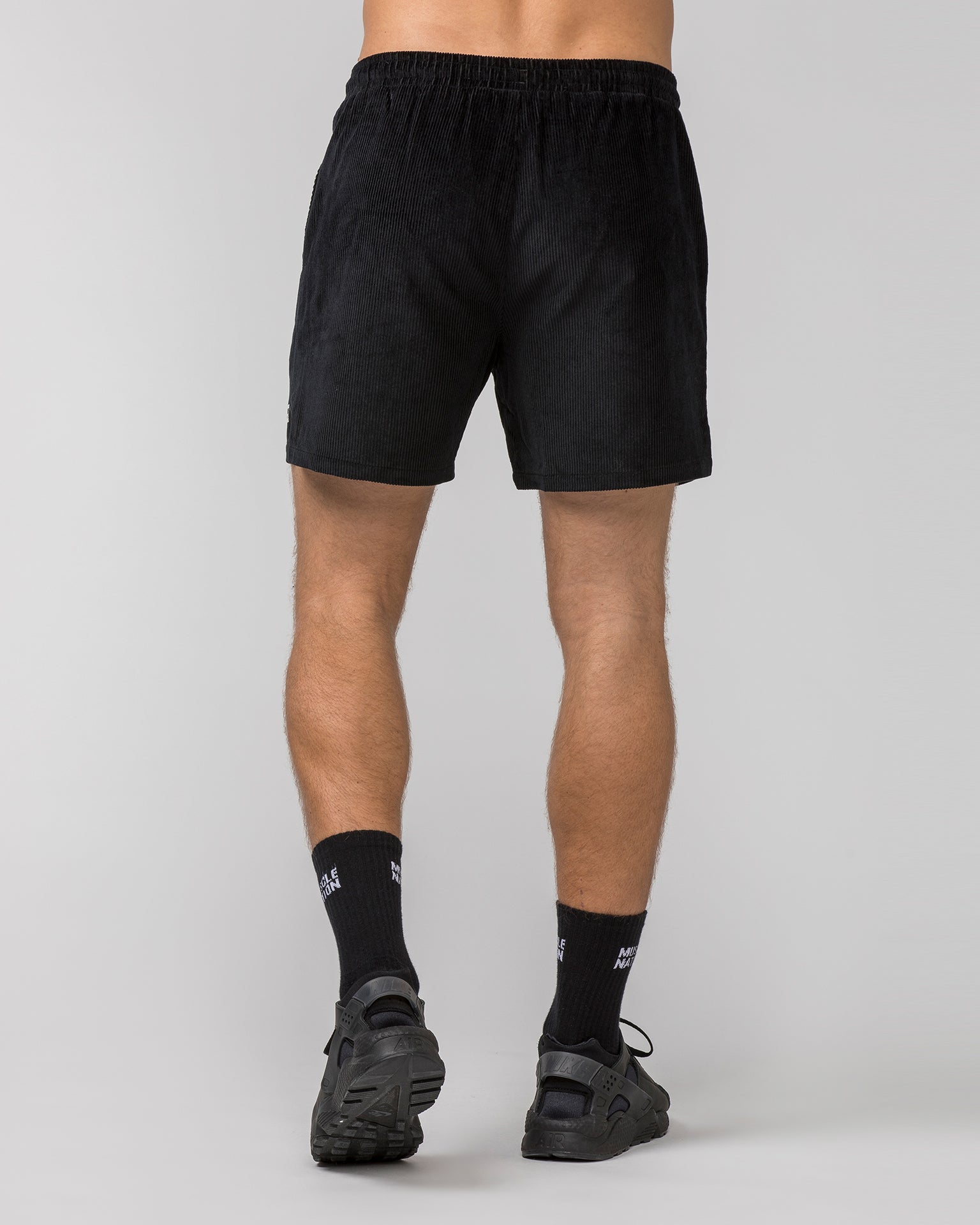 Daily Corduroy 5" Shorts - Black-Shorts-S-042347BLK-S-MNAPPRL24175-5-Muscle Nation