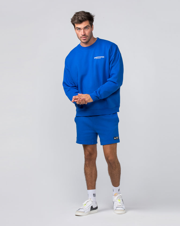 Sweat 5" Shorts - Bondi Blue-Shorts-S-032444BONDIBLU-S-MNAPPRL30648-7-Muscle Nation