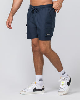 Daily Cargo 5" Shorts - Navy-Shorts-S-042346NAVY-S-MNAPPRL30896-1-Muscle Nation