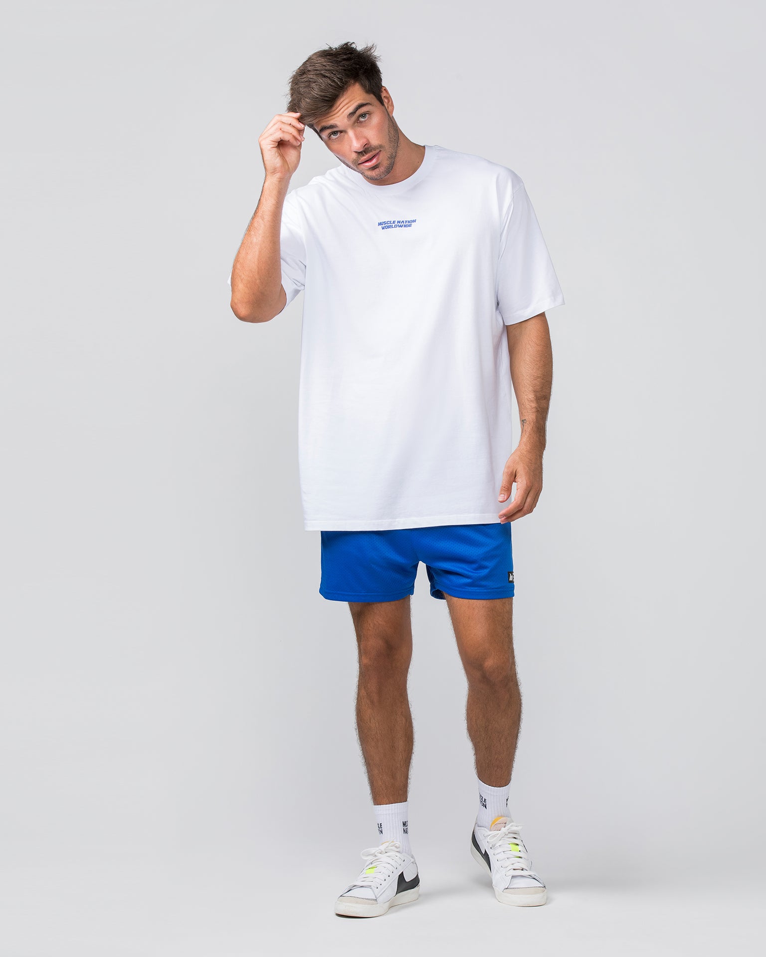 Lay Up 3.5" Shorts - Bondi Blue-Shorts-S-112342BONDIBLU-S-MNAPPRL30719-6-Muscle Nation